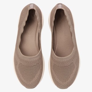 JIANER OEM/ODM Breathable Slip on Fly Knitted Weaving Mesh Shoes Walking Style Shoes for Women Casual Shoes Customized With BSCI