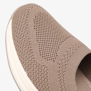 JIANER OEM/ODM Breathable Slip on Fly Knitted Weaving Mesh Shoes Walking Style Shoes for Women Casual Shoes Customized With BSCI