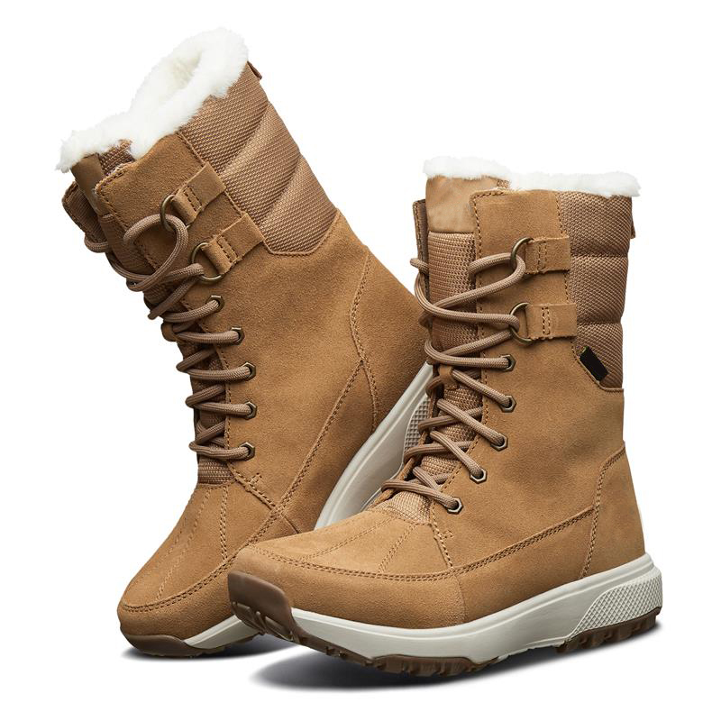 Hoʻolālā Logo Hoʻolālā Fur OEM ODM Service New Fashion China Box Adult Customized Logo Warm Waterproof Botas Women Winter Snow Boots