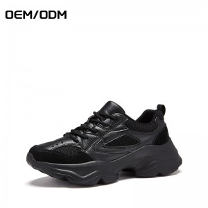 China Lace-up Mesh Lightweight Komportable Breathable Walking Sneakers Clunky Shoes