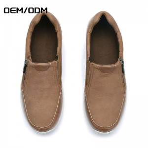 China Supplier Hot Sale Black PU Leather Sneakers Comfort Casual Shoes for Men